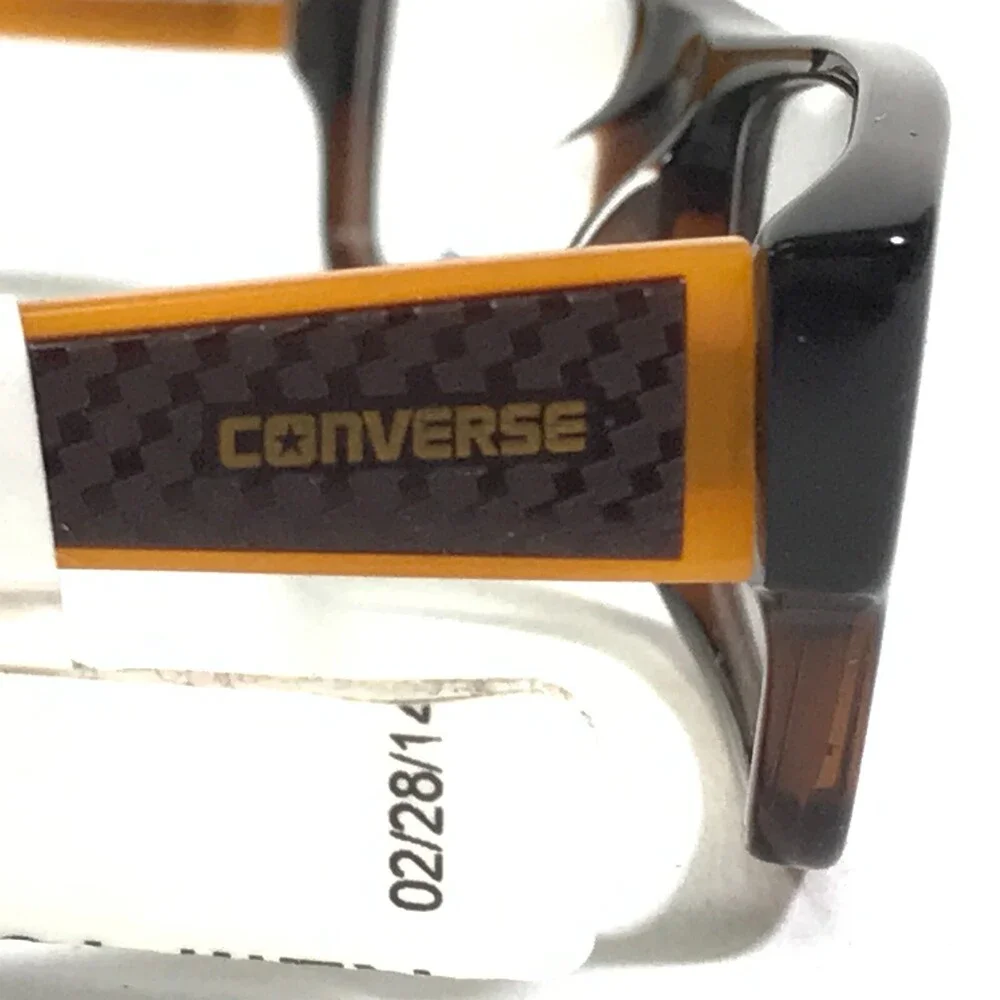 Converse Eyeglasses Frames Q004 UF BROWN Orange Rectangular Full Rim 51-15-135